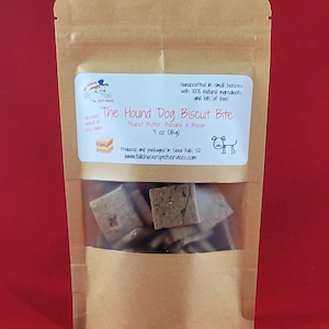 The Hound Dog - Homemade Peanut Butter Banana Bacon Dog Biscuit Bites
