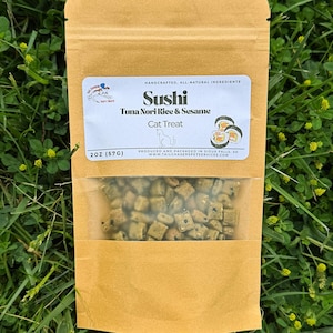 Sushi Cat Treat, Kitten treat, All natural, human grade ingredients. Safe for all ages. Preservative Free.