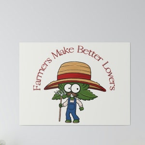 Matte Canvas, Farmers Make Better Lovers Wall Art  Farmer&#39;s Gift, Inspirational Agricultural gift, Gardener gift, wall art for farmers