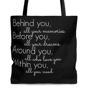 Tote Bag with an Inspirational Quote, Uplifting, Inspirational, Decorative Tote Bag Gift, Grocery Bag, Book Bag, Beach Bag, Hand Bag