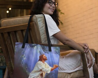Jesus Tote Bag,Christian Tote Bag, Christian Bag, Christian Clothing, Faith Based Clothing, Christian Apparel, Jesus Tote Bag