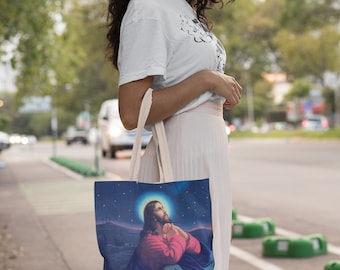 Jesus Tote Bag,Christian Tote Bag, Christian Bag, Christian Clothing, Faith Based Clothing, Christian Apparel, Jesus Tote Bag