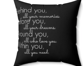 Kussen met tekst van een inspirerende quote, opbeurend, inspirerend, gepersonaliseerde quote op kussen, decoratief, sierkussen, binnenkussen