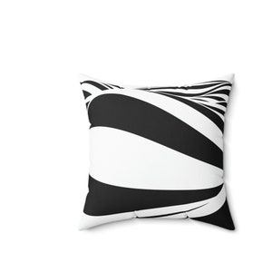 PILLOW with Zebra Stripes on Spun Polyester Square Pillow, Home Decor, Decorative Pillow, Throw Pillow, Custom Pillow, Home Decor Gift