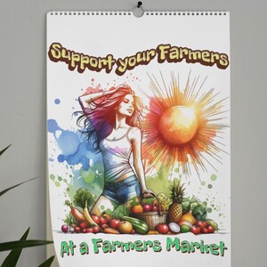 2025 Wall Calendar, Farmers Market, Old Pick Up Photos, Gift for Farmers, Watercolor 2025 Calendar, Wall Calendar 2025, Wall Calendar Gift