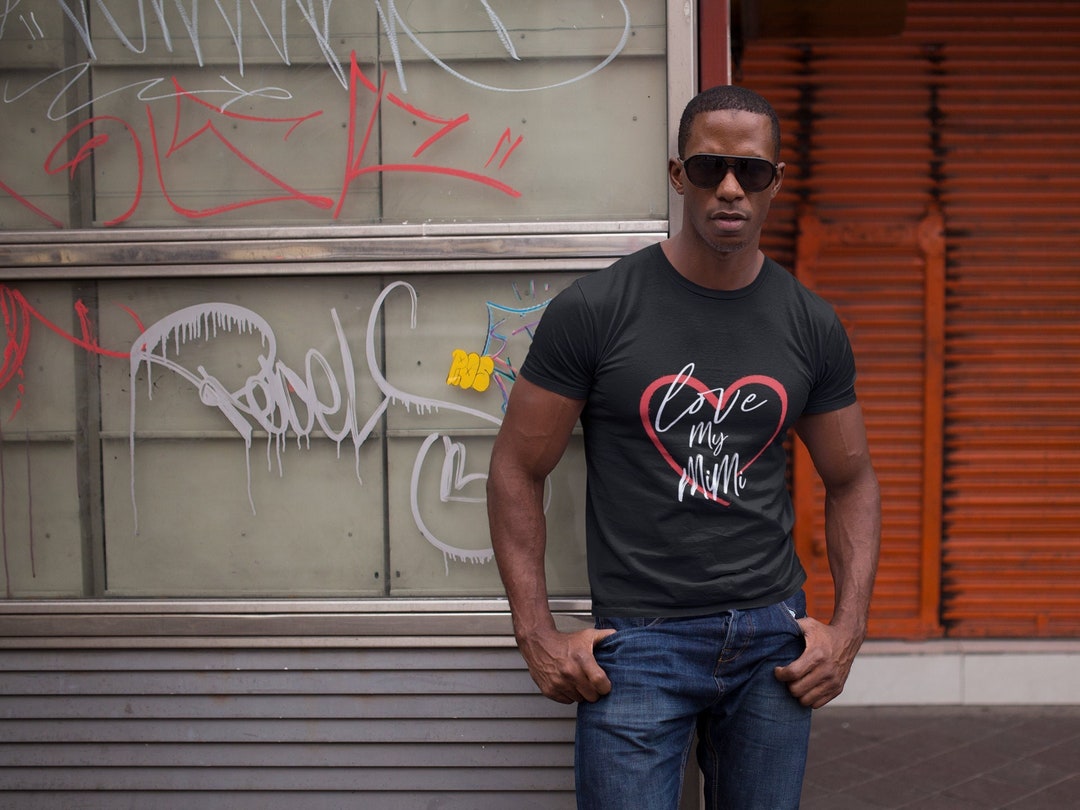 Love My Mimi Text With A Graphic Heart on Tee Shirt, Gift for Mimi