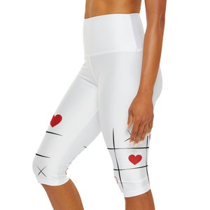 Pretty Hearts Design on Women&#39;s Cut & Sew Casual Leggings, Leggings For Women, Yoga Legging, Yoga Pants, Work out Leggings Capri Leggings
