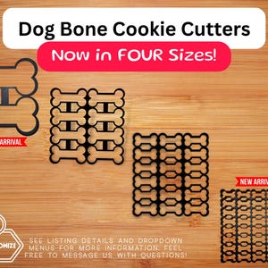 犬の骨をモチーフにしたクッキー型｜カスタマイズ可能｜食洗機対応！｜犬用おやつ作りに最適｜3Dプリント