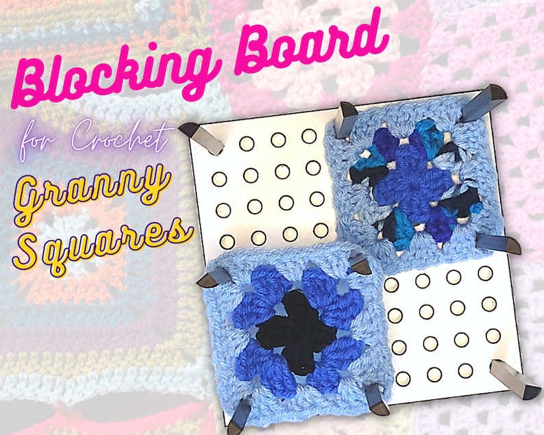 Blocking Board and Pin Set for Crochet Granny Squares Etsy