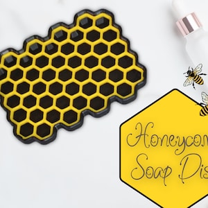 Honeycomb Soap Dish | 3D Printed | Made in custom colors you choose! | Beehive-themed home decor
