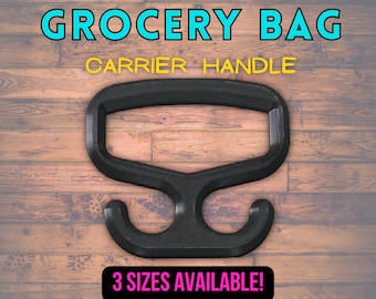 Asa de transporte para bolsas de supermercado y bolsos / Impresa en 3D / ¡Elige tu propio color y tamaño!