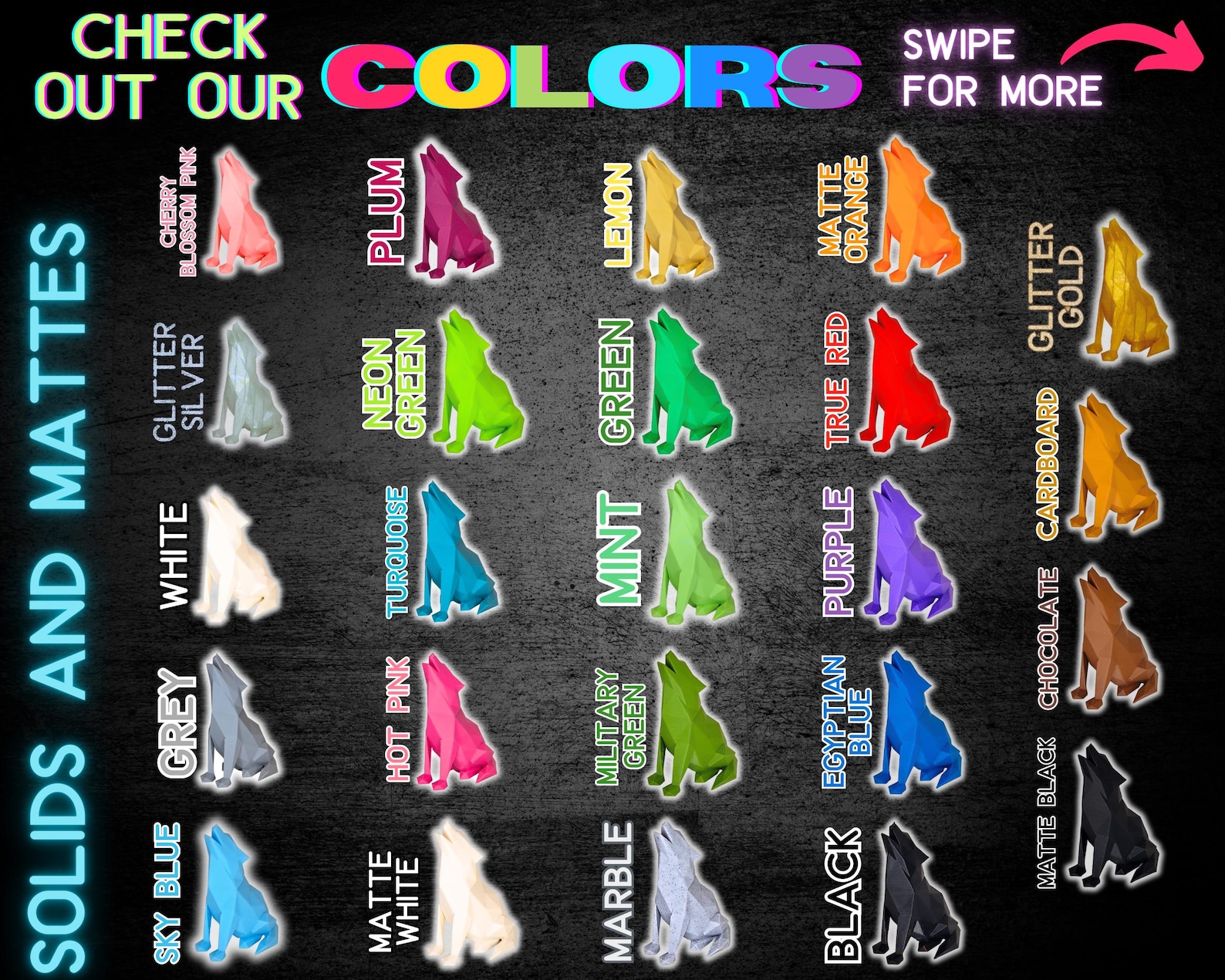 Temperature Blanket Color Chart Card | 3D Printed | Room for 10 Colors ...