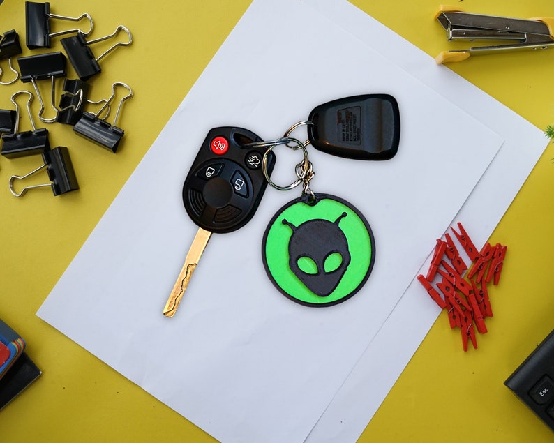 Crypto Keychain saucerswap Alien Head Chain Etsy