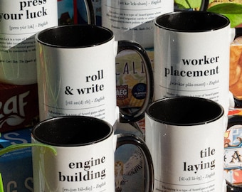 Game Night Coffee Mug Fun Gift for Board Game Lover Cozy Office Decor Unique Game Night Accessory Drinkware