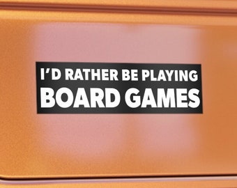 I'd Rather Be Playing Board Games Bumper Sticker Car Vehicle Truck Decal Outdoor Waterproof Board Game Sticker Gift For Board Gamer