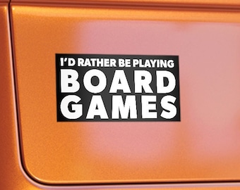 I'd Rather Be Playing Board Games Bumper Sticker Car Vehicle Truck Decal Outdoor Waterproof Board Game Sticker Gift For Board Gamer
