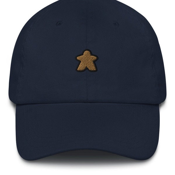 Geborduurd Goud Meeple Dad Hat - Unisex Classic Soft Board Game Esthetische Baseball Cap Hoed, Cadeau voor Board Gamer of Board Game Lover