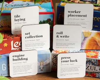 Board Game Coasters Sets Customizable Gift for Gamer Room Decor Game Night Accessory Gift For Game Lover