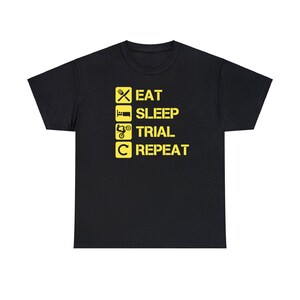Basic Unisex T-Shirt for Moto Trialers - Eat Sleep Trial Repeat