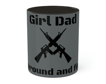 Girl Dad - Protection - FAFO Colorful Mugs, 11oz