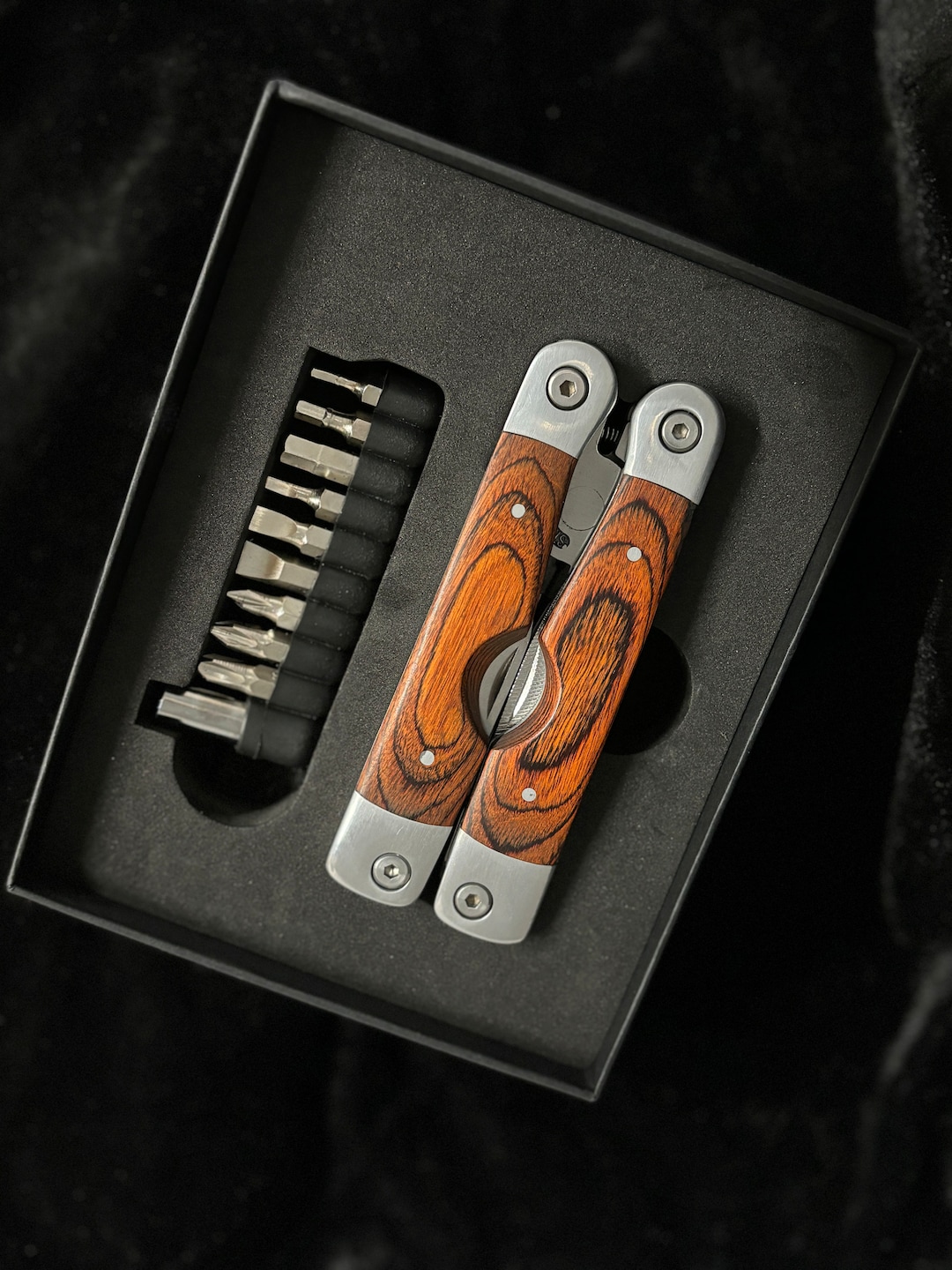 Custom Engraved Multitool With Wood Handle & Bits | Engraved Gift for ...