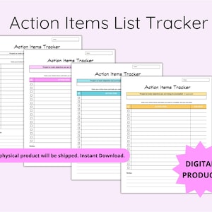 Action Items List Tracker