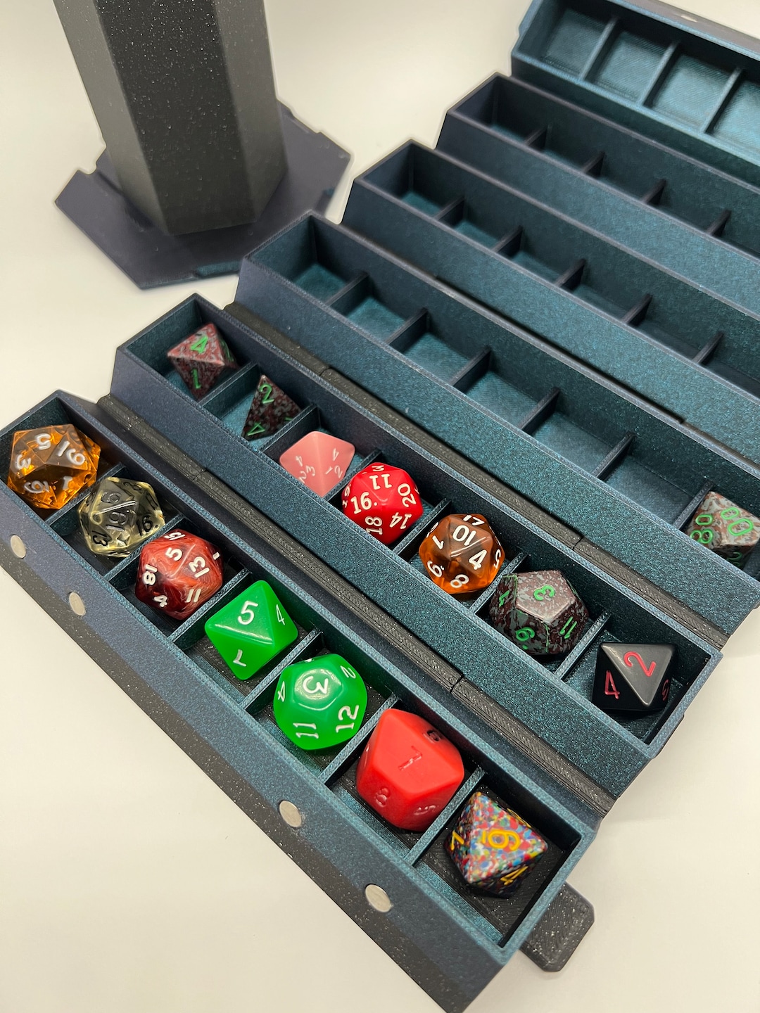 Roll up Dice Storage Box for 42 Dice Dungeons & Dragons Dice Game