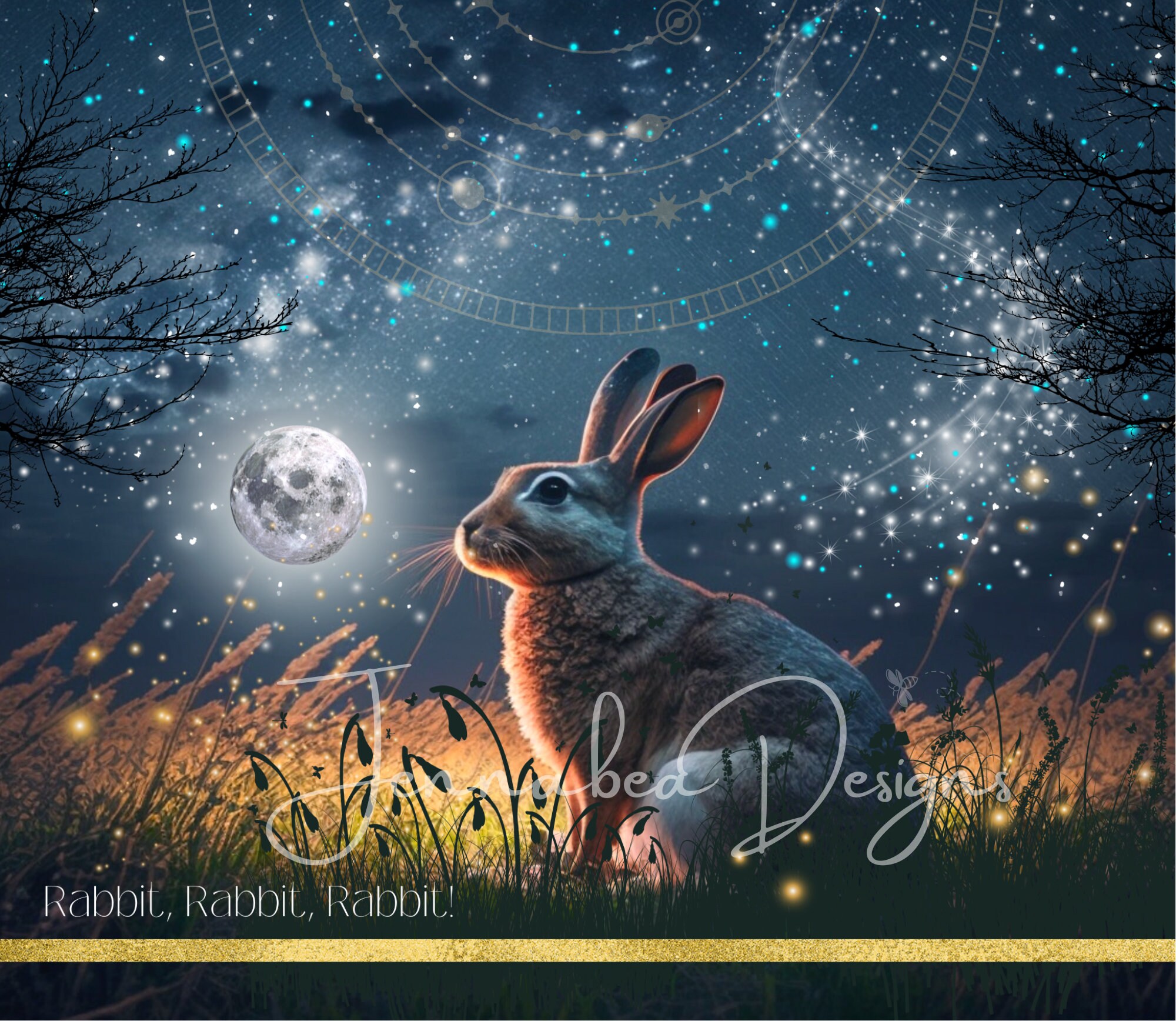 051. Rabbit, Rabbit, Rabbit, for Good Luck All Month Finished Tumbler ...