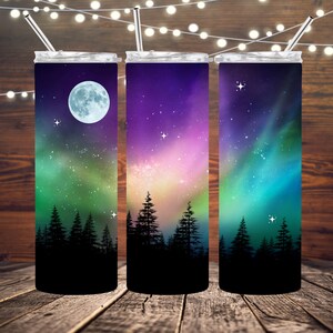 005. Gorgeous Northern Lights sky., featured on a 20 oz. Finished Tumbler, gifts, nature, etc.
