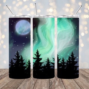 004. Northern Lights -   20 oz. FINISHED TUMBLER Made to Order.