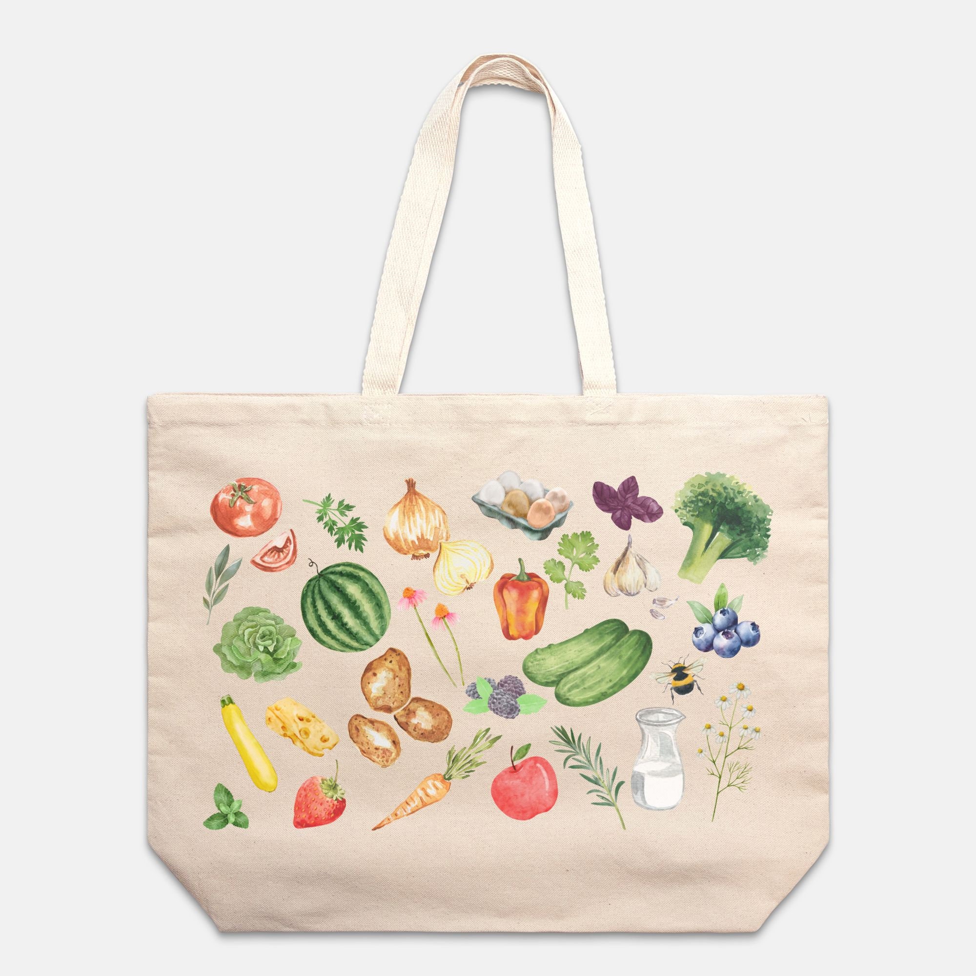 Upcycled farmer market bag kit composed by one big tote bag and four  smaller net bags for groceries — MuXu Creations - Slow Fashion Brand 