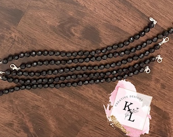 Hat Chain | Beaded_Black