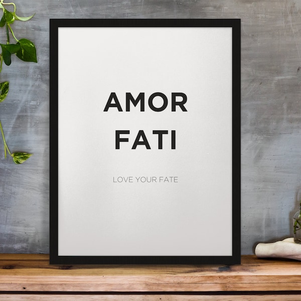 Amor Fati Print | Amor Fati Wall Decor | Stoic Reflection | Amor Fati Wall Art | Stoic Art | Philosophy Gift | Stoicism Print