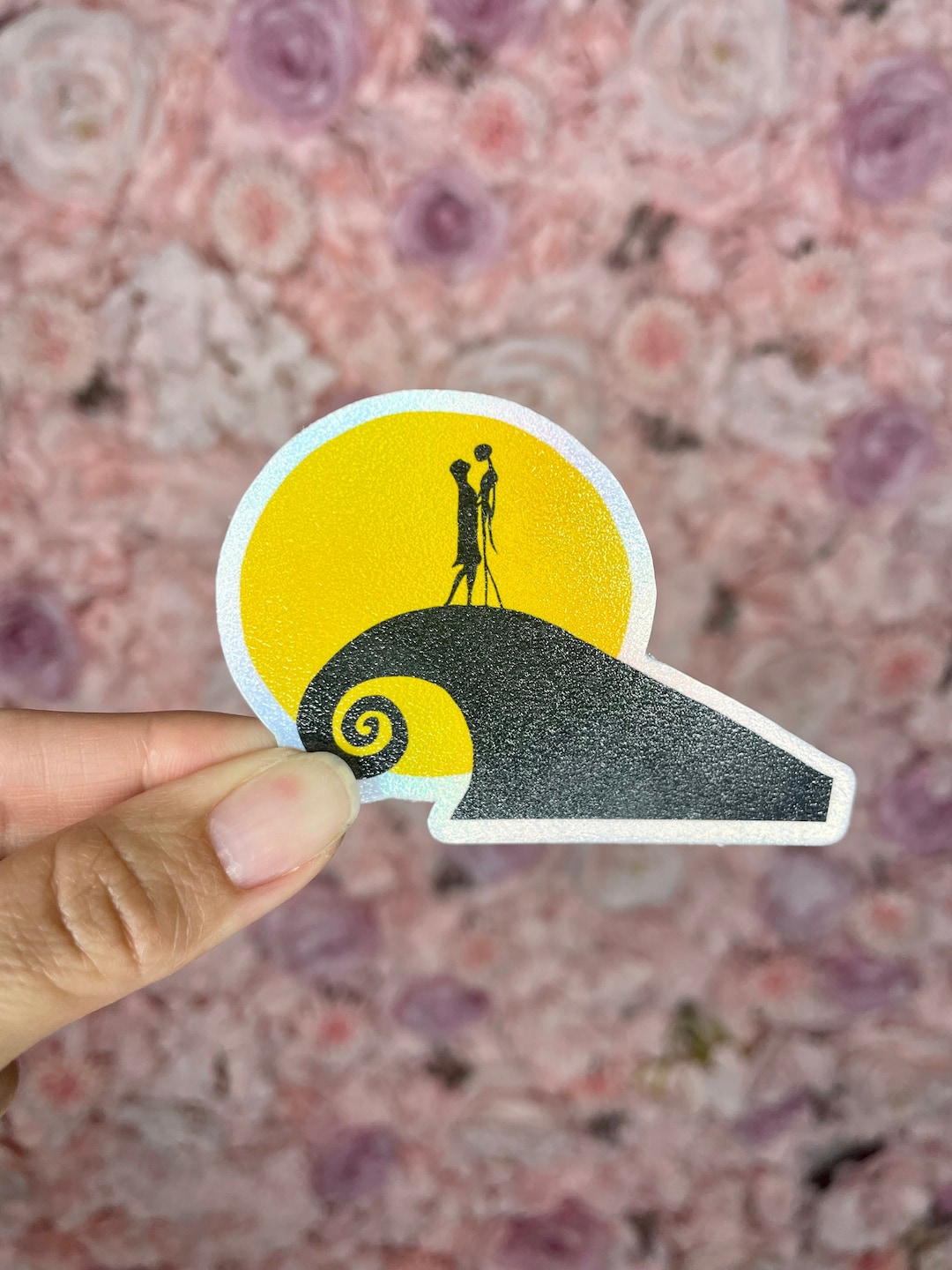 Jack & Sally Holographic Sticker/ Nightmare Before Chistmas Stickers ...