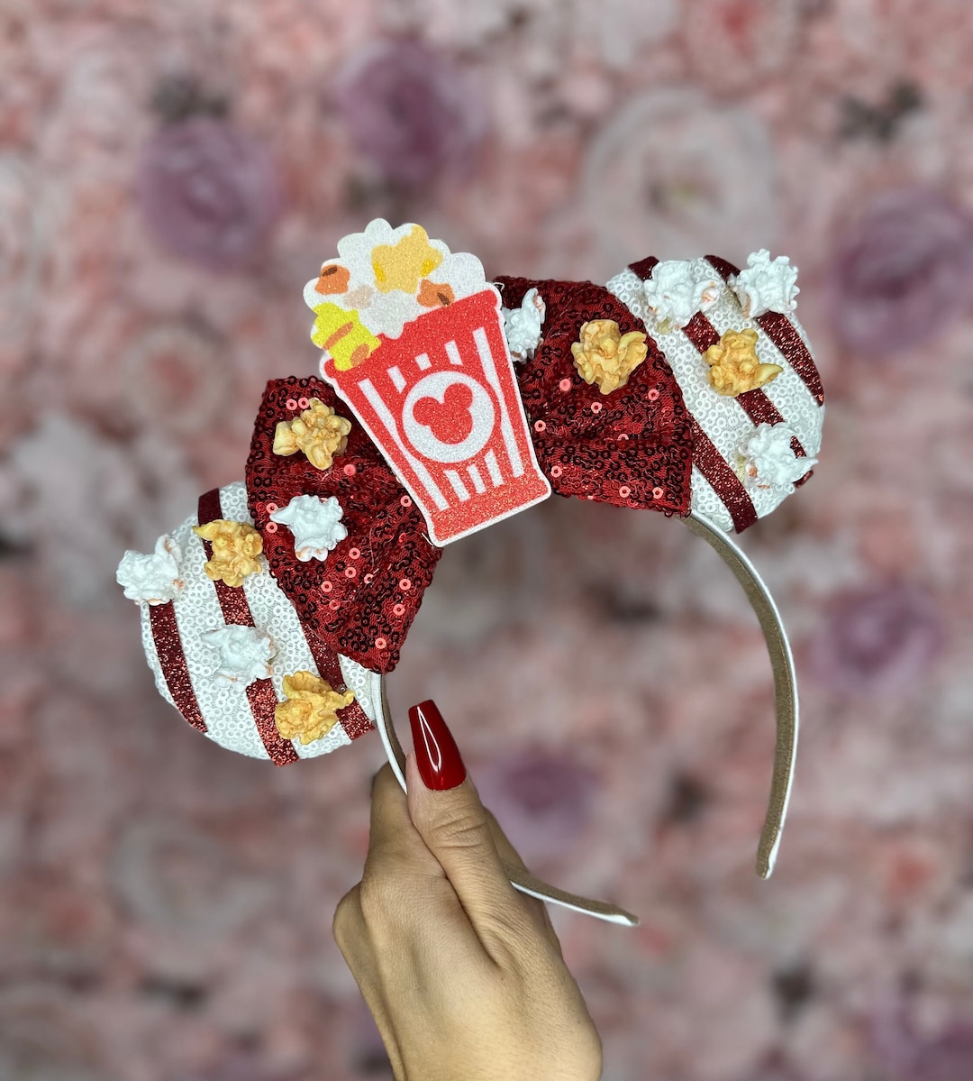Disney Popcorn Ears Disney Mickey Ears Princess Headband Etsy