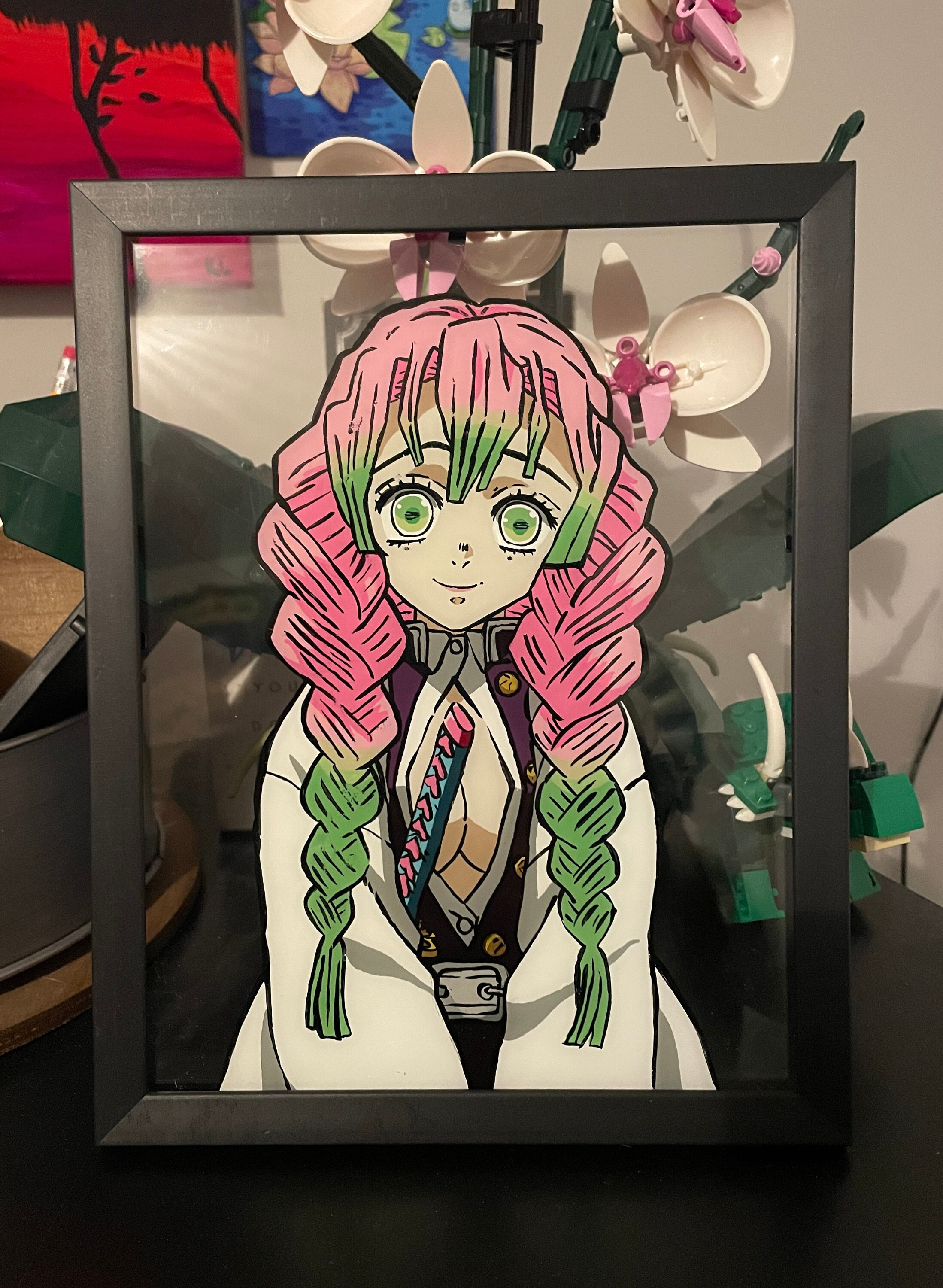 Custom Mitsuri Glass Painting Etsy Australia