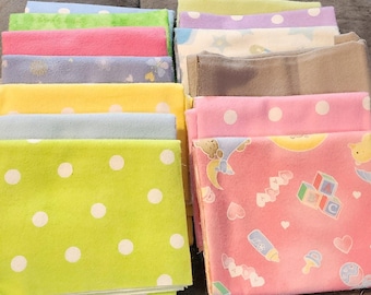 Flannel Fat Quarter bundle in pastels