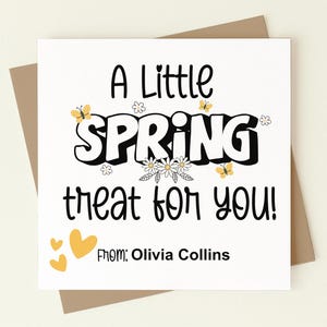 Editable Spring Gift Tag Printable | Teacher Appreciation & Student Favors | Spring Thank You Tags | Classroom, Staff, Cookie Tags