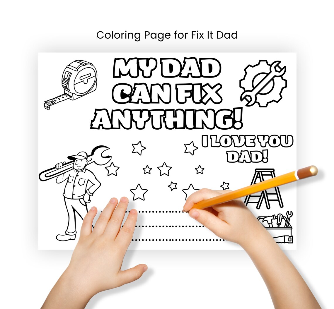 All About Dad Printable Bundle, Kids Fill in the Blank Cards, Fathers ...