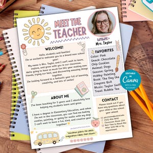 Meet the Teacher Template, Teacher Introduction, Classroom Management, Teacher Welcome Letter, Classroom Newsletter, Canva Template
