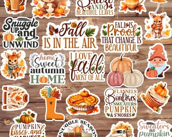 Fall Stickers Waterproof Cottagecore Stickers Cozy Fall Harvest Cute Sticker Sheet Trendy Stickers Autumn Stickers Fall Decals