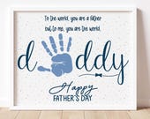 Father's Day Handprint Craft Daddy Preschool Activity, Toddler Keepsake Craft