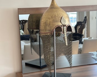 Authentic Ottoman Helmet: Handmade Reproduction of a Historical Warrior's Headgear, Ottoman War Helmet, Turkish War Helmet