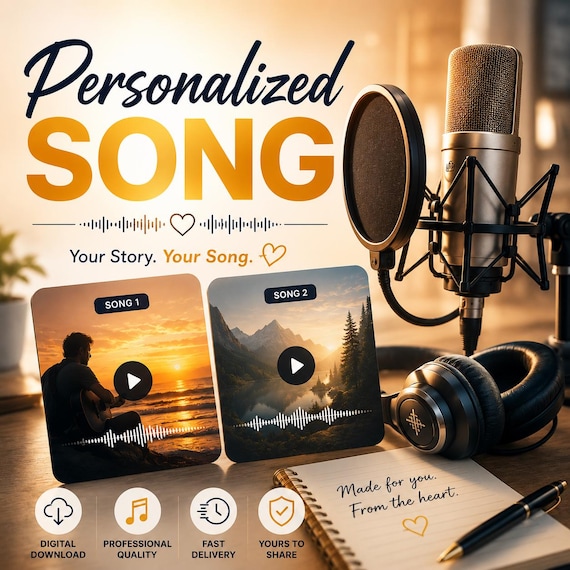 Personalized Song Gift | 2 Custom Songs | Original Lyrics & Music | 24 Hour MP3 Delivery | Digital Download