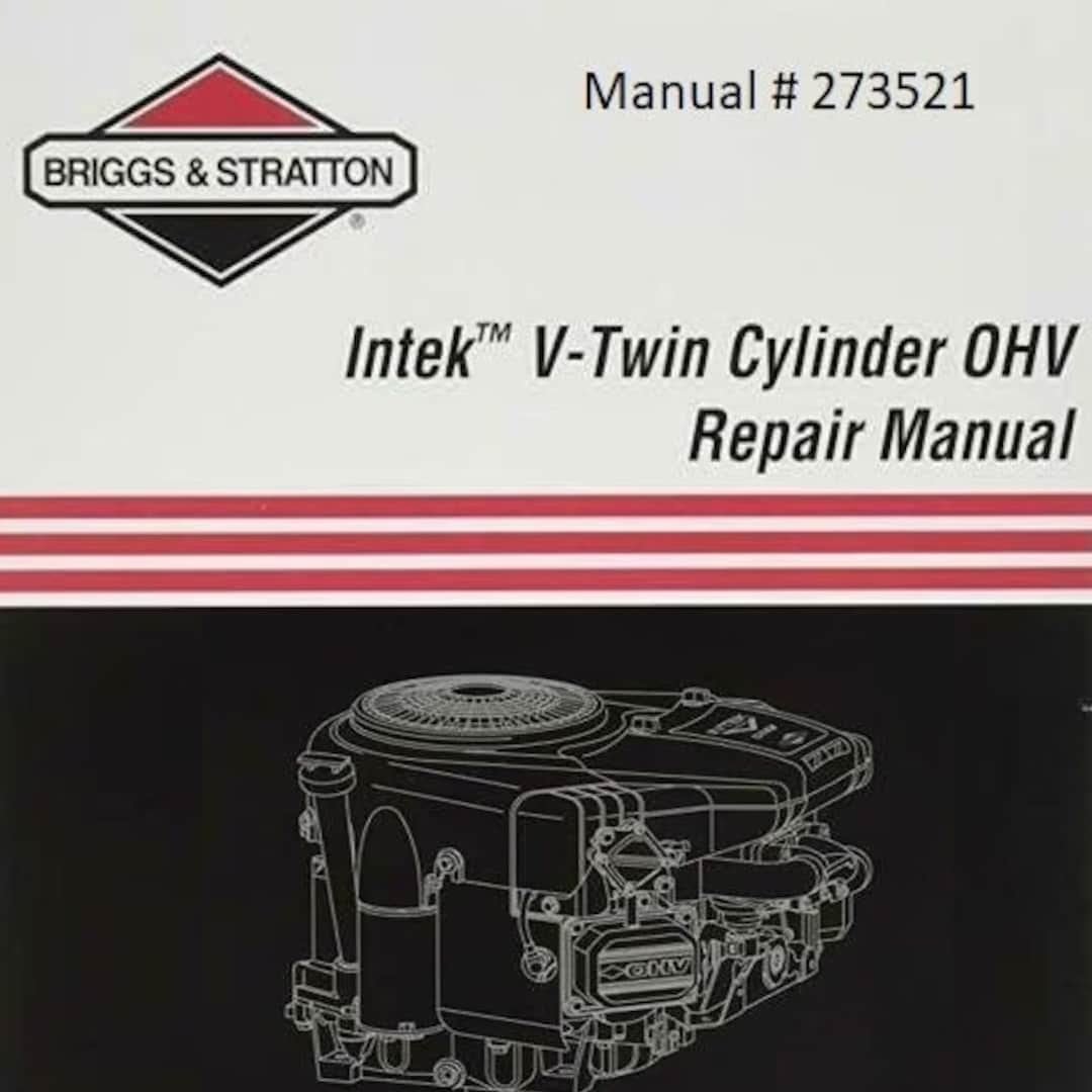 Repair Service Manual for Briggs and Stratton Intek V-twin Cylinder OHV - Etsy