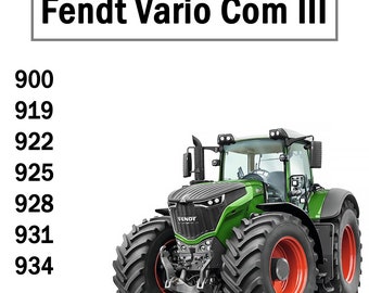 Fendt Vario Com III 900 919 922 925 928 931 934 Service Workshop manual