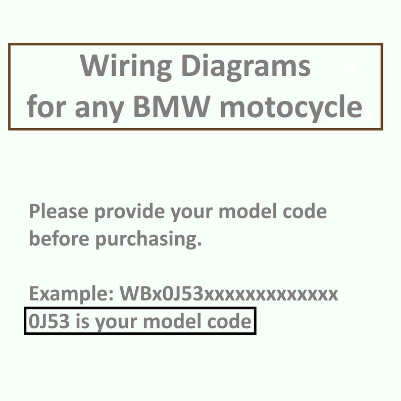 Wiring Diagram for BMW R1200RT 20082018 Etsy