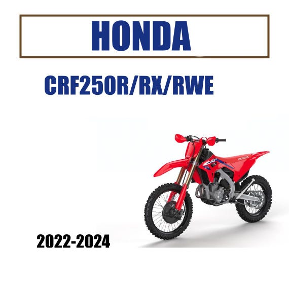 2022-2024 HONDA CRF250R RX Workshop Service Manual - Etsy