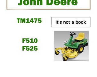 Technical Manual John Deere F510 F525