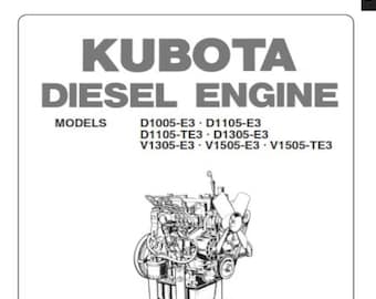 KUBOTA D1005 D1105 D1305 V1505 エンジンマニュアル メンテナンス